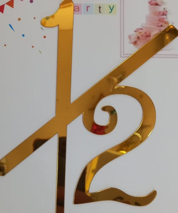 Gold Acrylic Cake Toppers