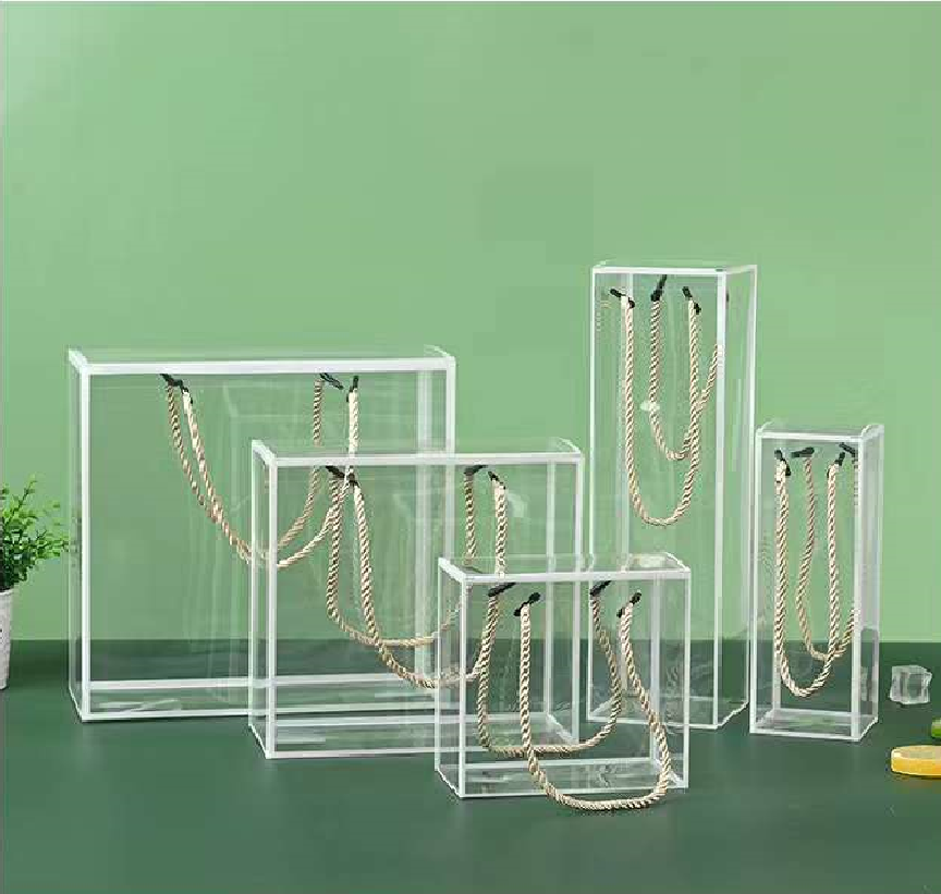 Clear PVC Gift Bags with Rope Handles