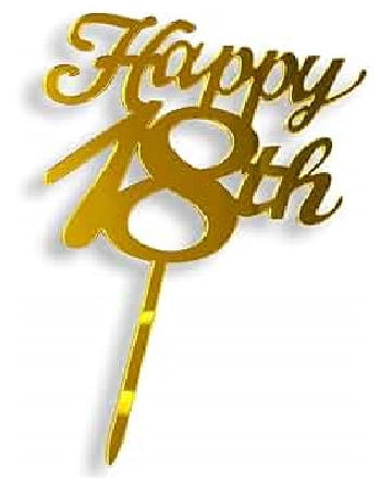 Gold Acrylic Cake Toppers