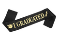 I Graduated Sash – Black & Gold