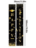 I Graduated Roll up Banner – Black & Gold