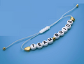 Team Bride Beaded Letter Bracelet – Gold Heart Adjustable