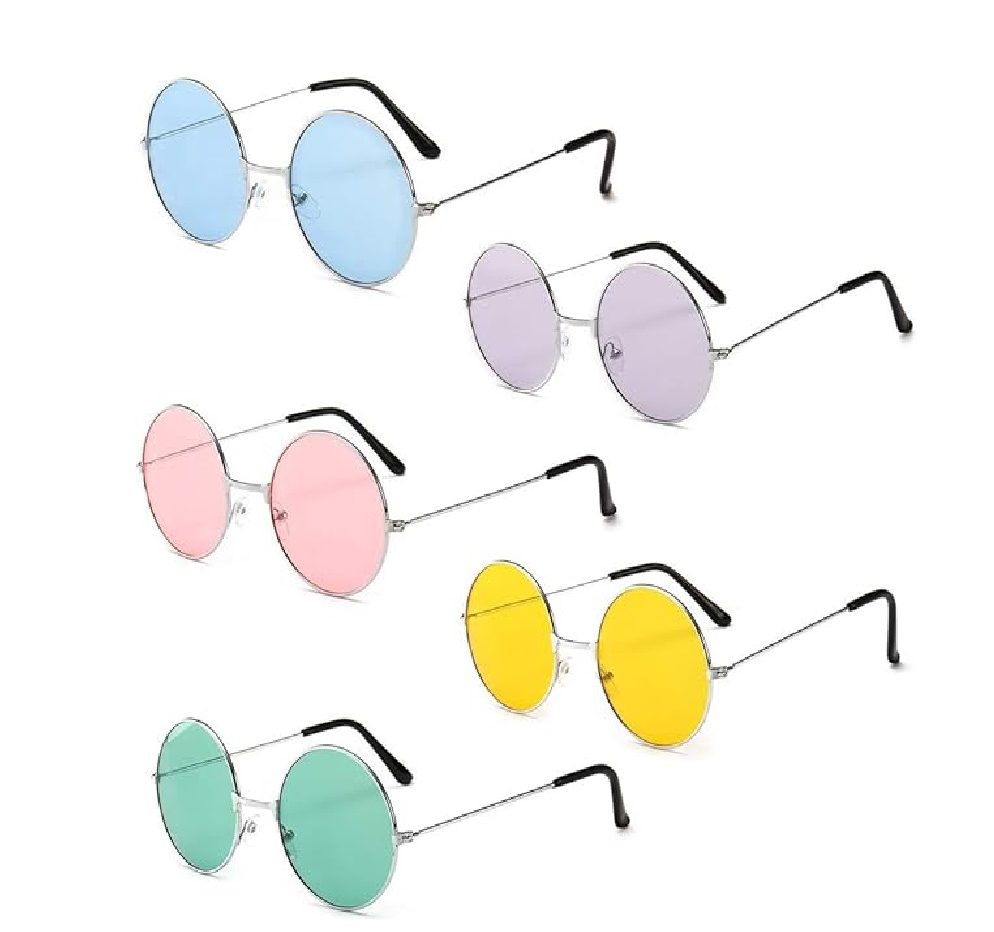 Round Retro Tinted Sunglasses – 5 Pastel Colors