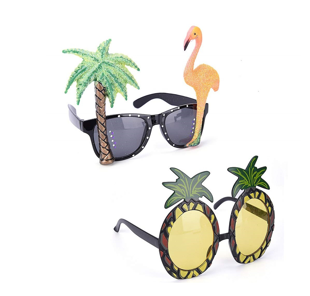 Tropical Party Sunglasses – Palm Tree, Flamingo & Pineapple