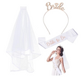 Bride to Be 3-Piece Set – Veil, Headband & Sash