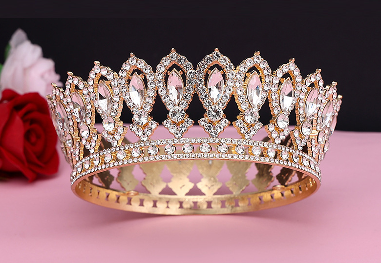 Gold Crystal Rhinestone Crown