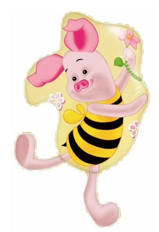 Piglet Bee Foil Balloon