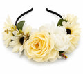 Pastel Yellow Floral Crown Headband