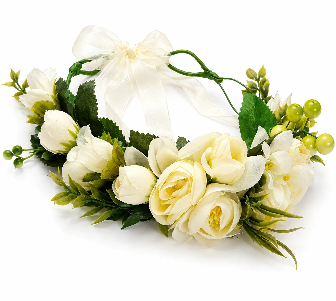 Off-White Floral Crown Headband