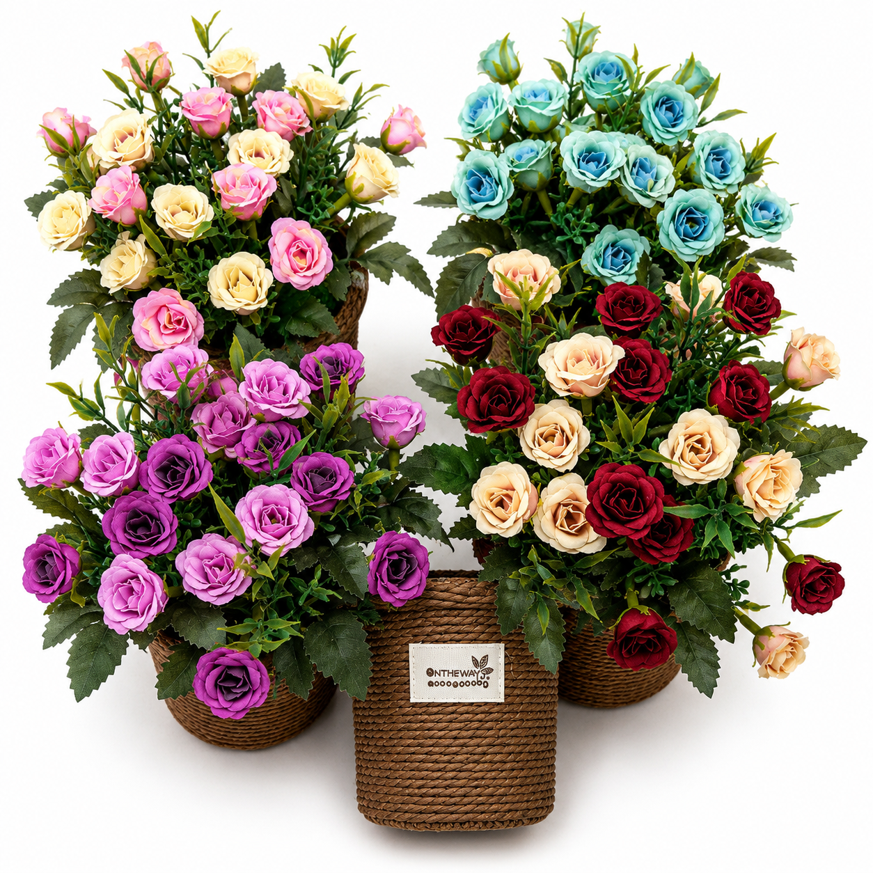 Artificial Flower Pot in Basket