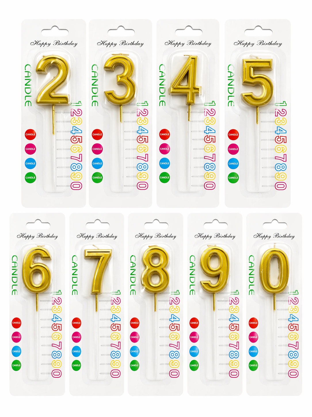 Numbers Birthday Cake Candles