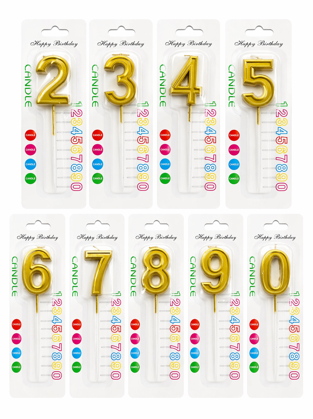 Numbers Birthday Cake Candles