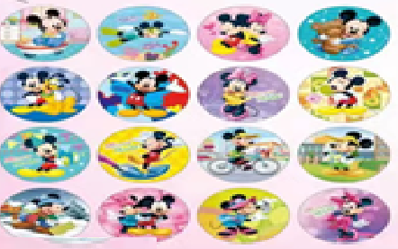 Mickey Mouse toy packaging with yo-yos on a pink background