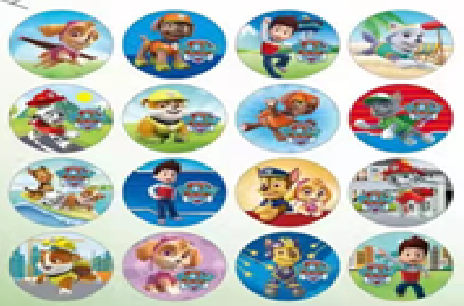 Paw Patrol yoyo ball packaging with toys and display box on a green background