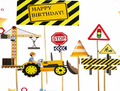 Construction Site Birthday Cake Topper Set