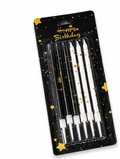 Glitter Birthday Cake Candles 6 Pieces