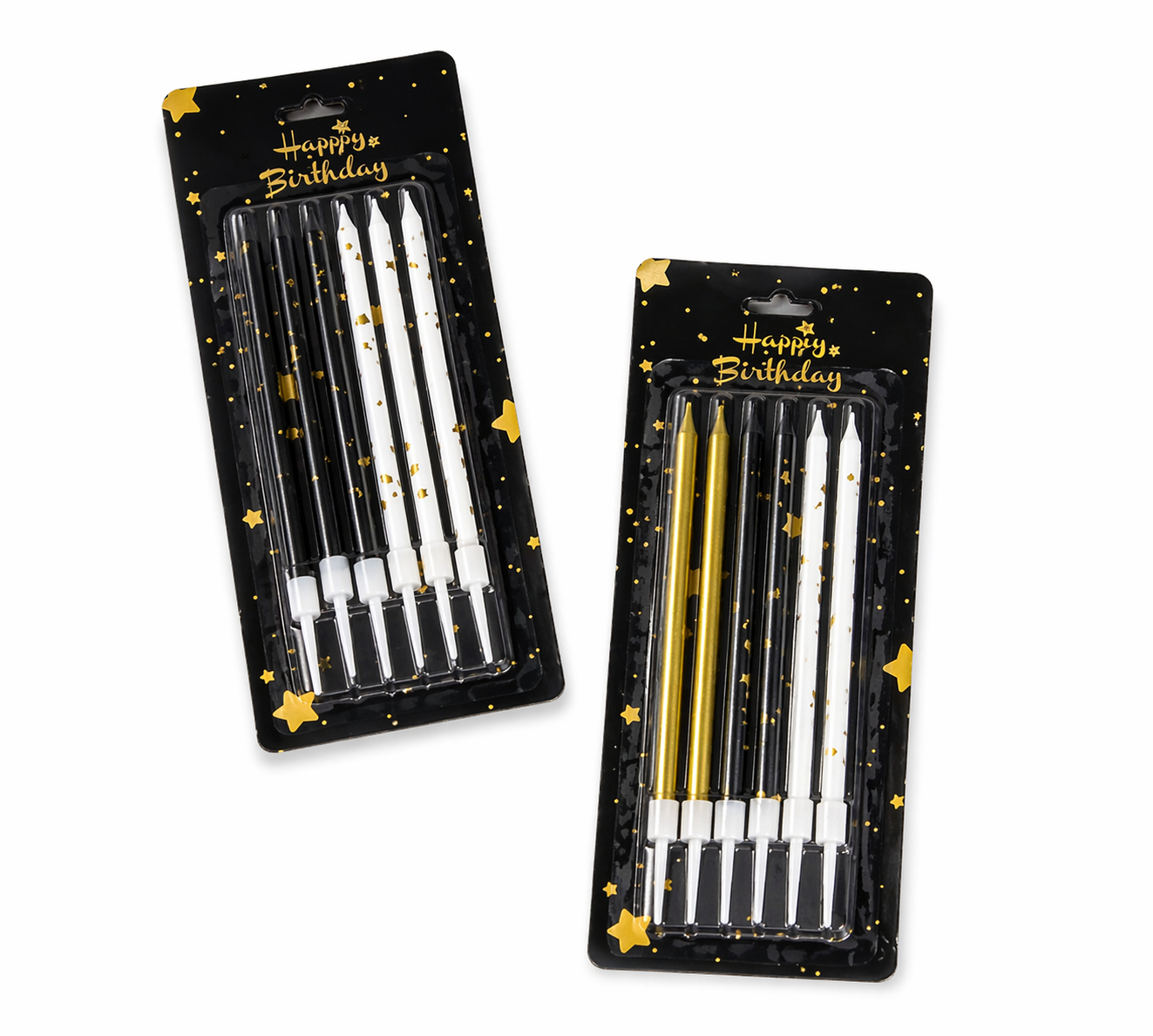 Glitter Birthday Cake Candles 6 Pieces