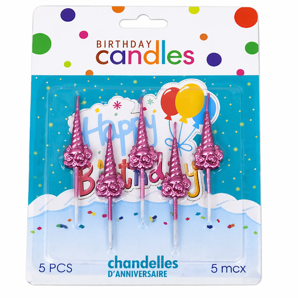 Birthday Cake Candles 5 Pieces