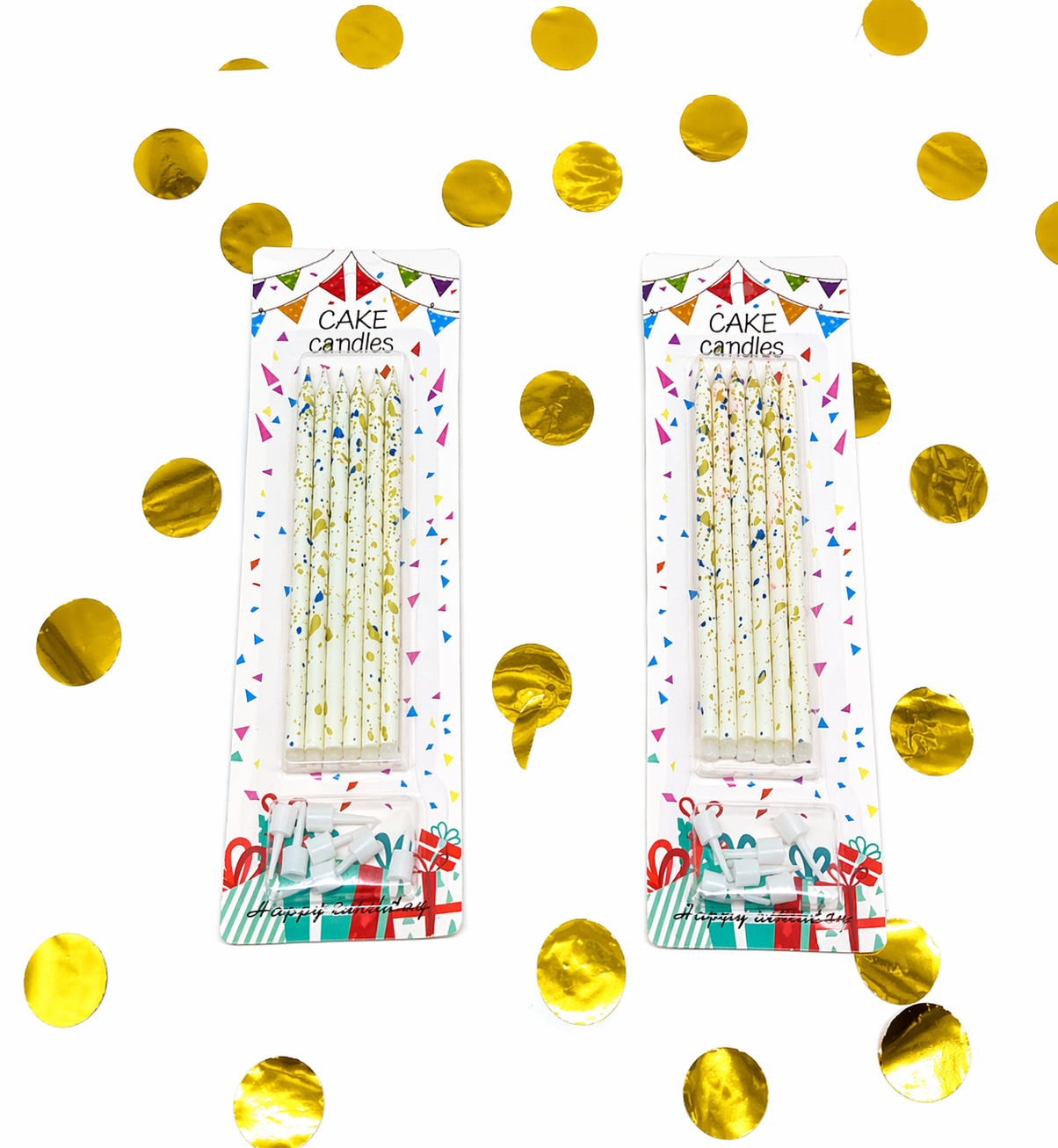 Glitter Birthday Cake Candles 6 Pieces