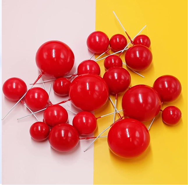 Ball Cake Topper Picks Set of 20