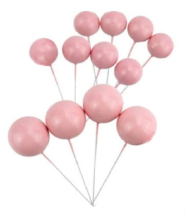 Ball Cake Topper Picks Set of 20