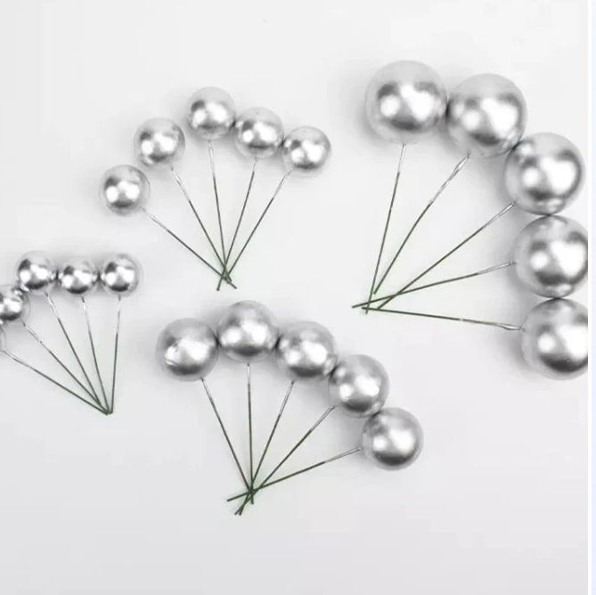 Ball Cake Topper Picks Set of 20