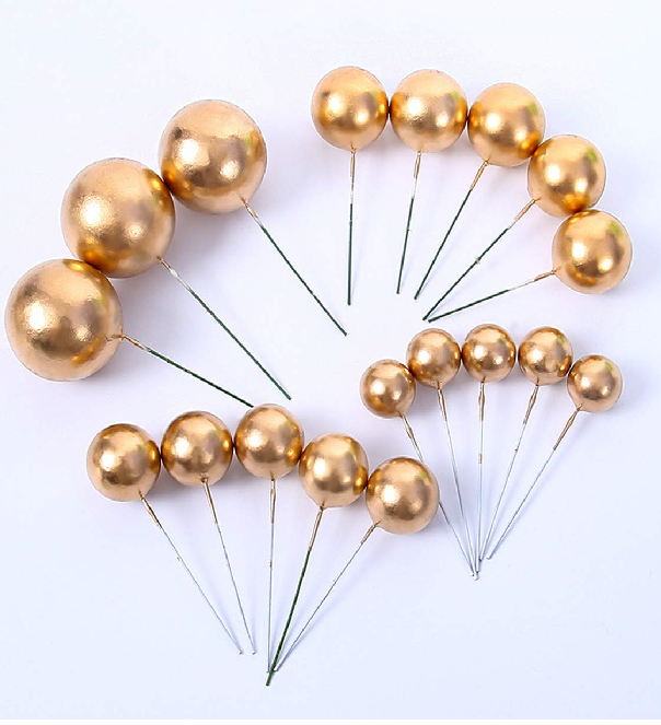 Ball Cake Topper Picks Set of 20