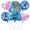Frozen Theme Foil Balloon - Blue Set 5 pcs