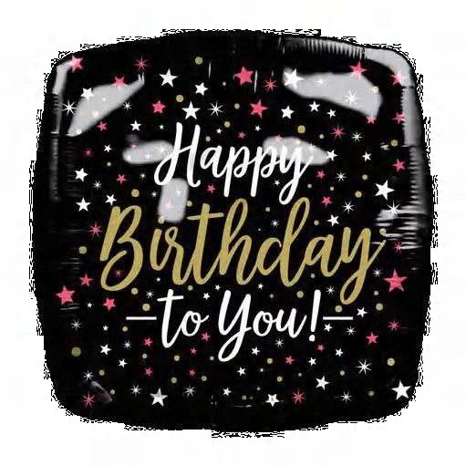 18" Happy Birthday Square Foil Balloon