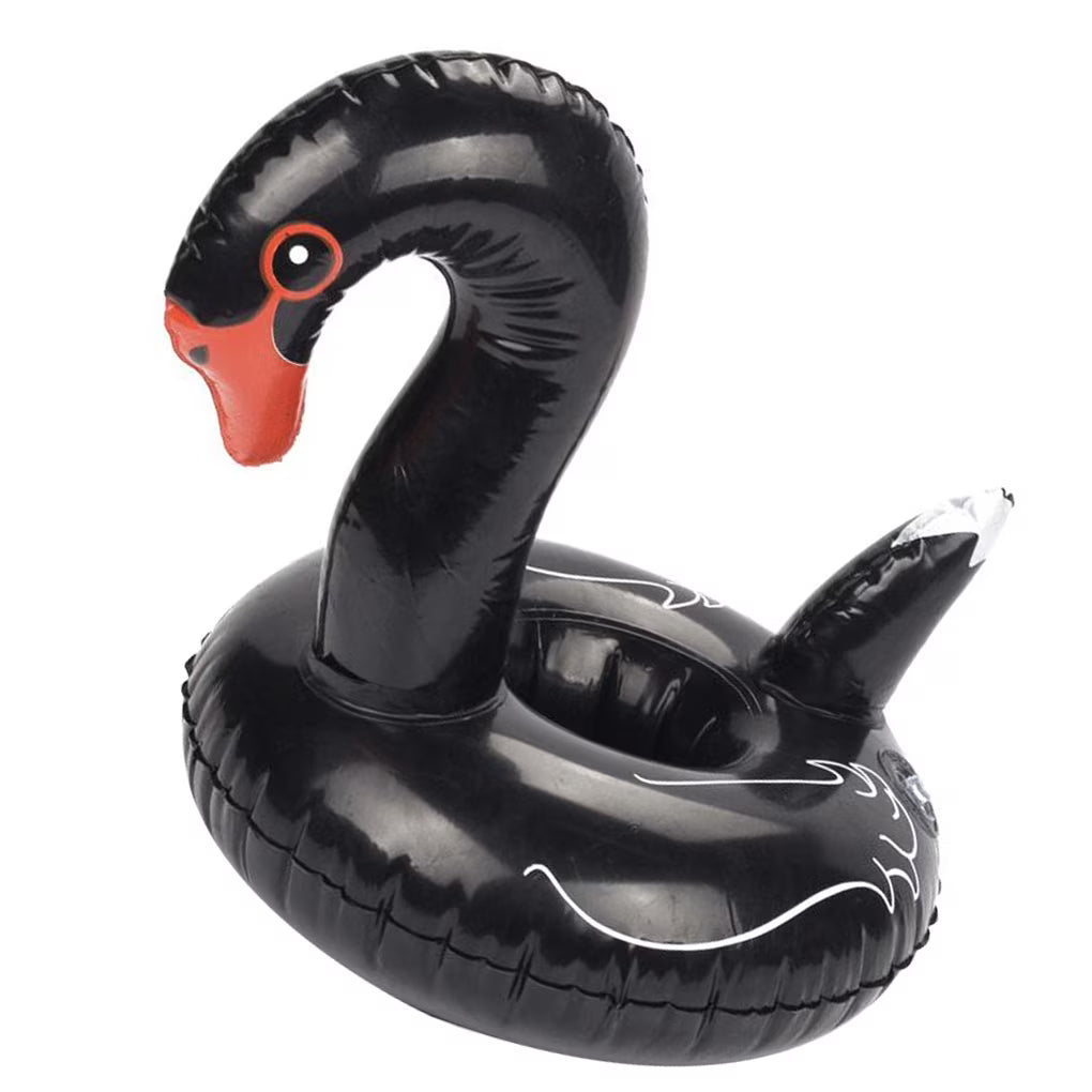 9" Inflatable Cup Holder - Black Swan