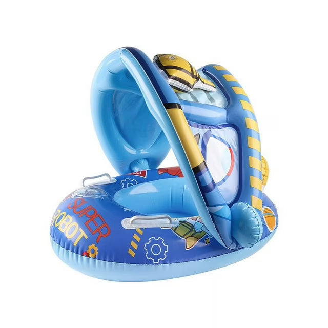 Inflatable Baby Float with Sun Canopy
