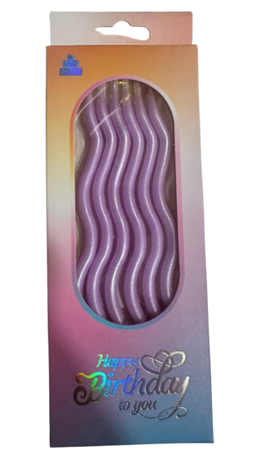 Wavy Birthday Candles – Pack of 6