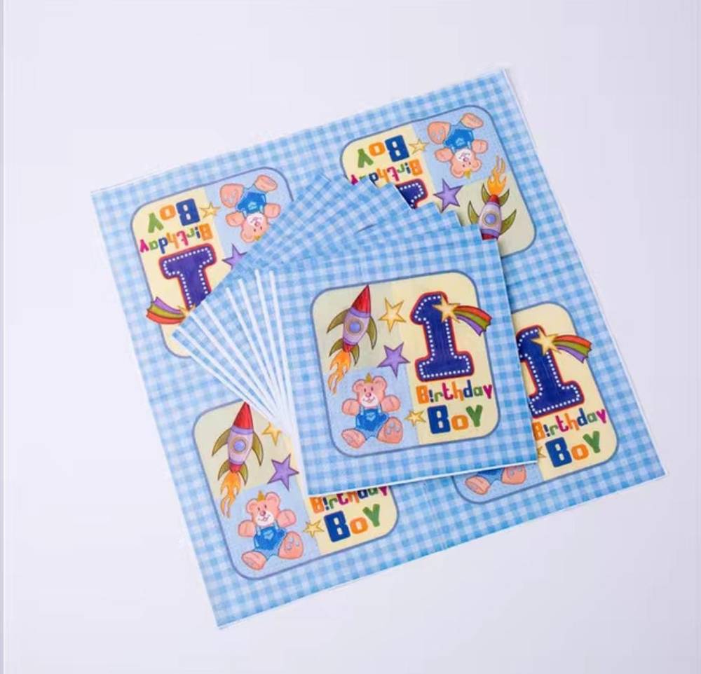 First Birthday Party Tableware Set - Blue
