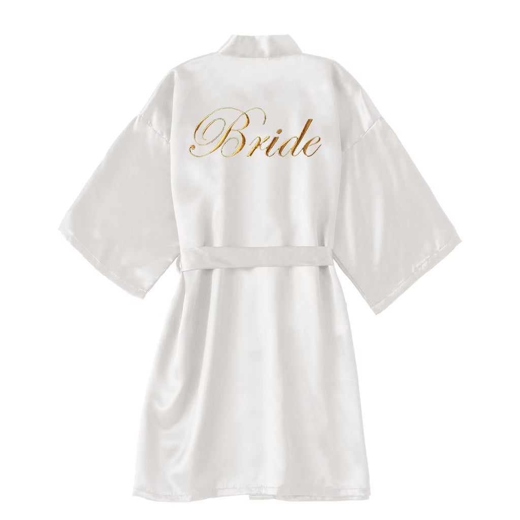 Bride Robe Kimono Satin