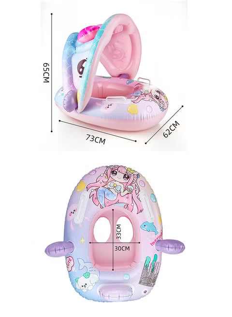 Inflatable Baby Float with Sun Canopy