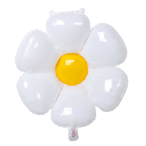 White Daisy Flower Foil Balloon
