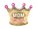 28" Mom You Rule Crown Balloon