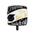 18" Grad Congrats Square Foil Balloon