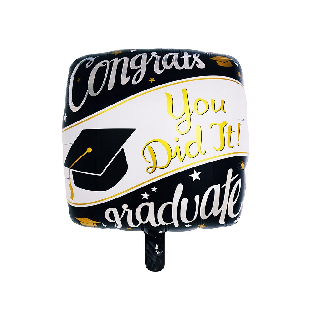 18" Grad Congrats Square Foil Balloon