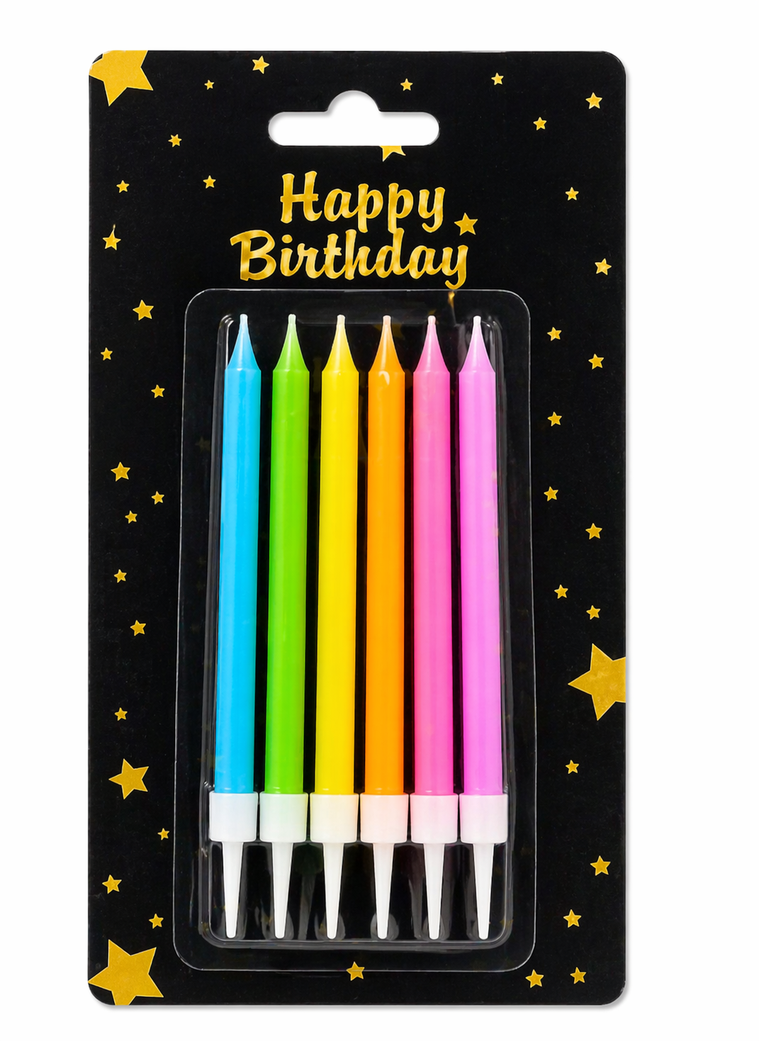 Happy Birthday Neon Cake Candles