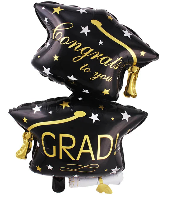 30" Hat Shaped Congrats Grad Foil Balloon