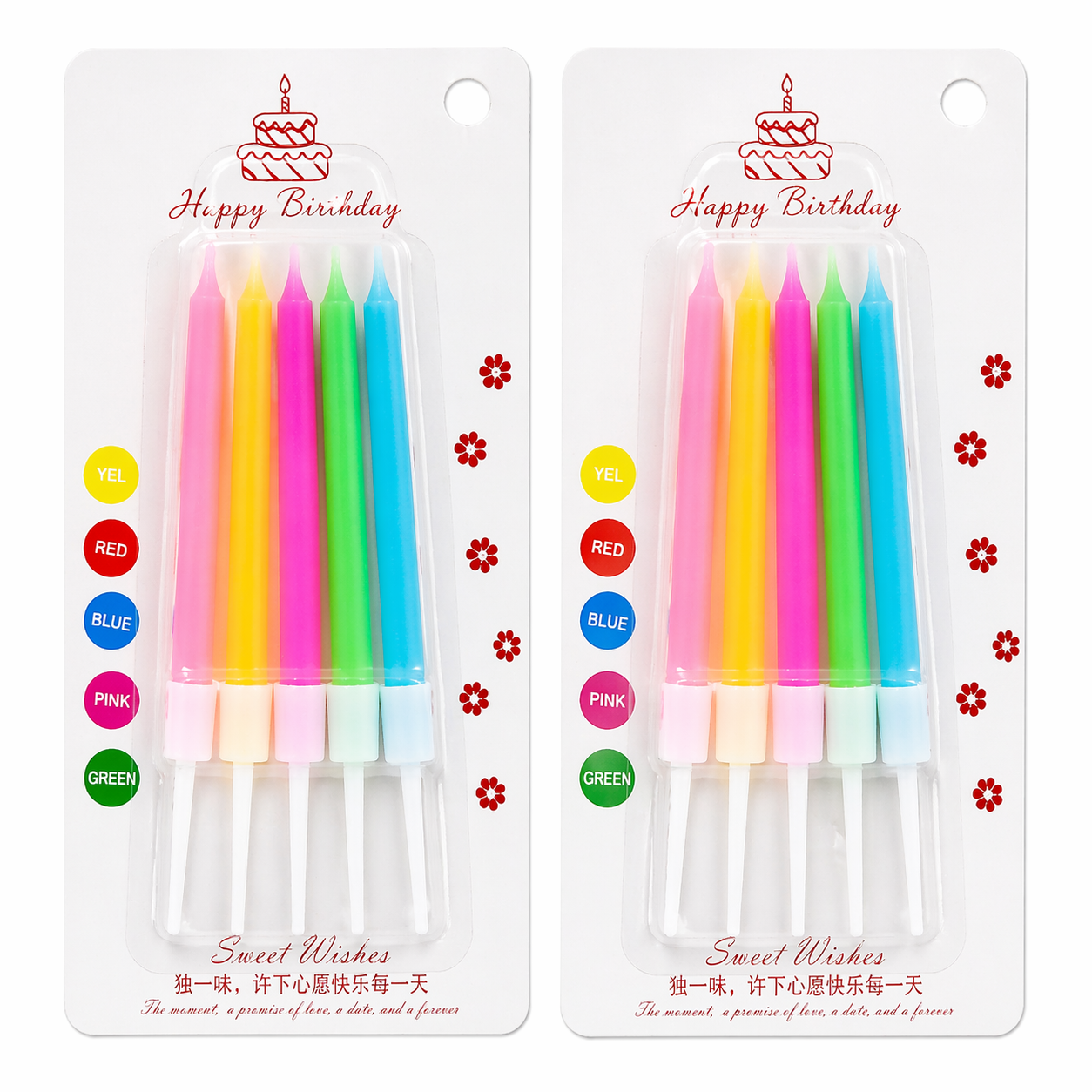 Happy Birthday Rainbow Cake Candles