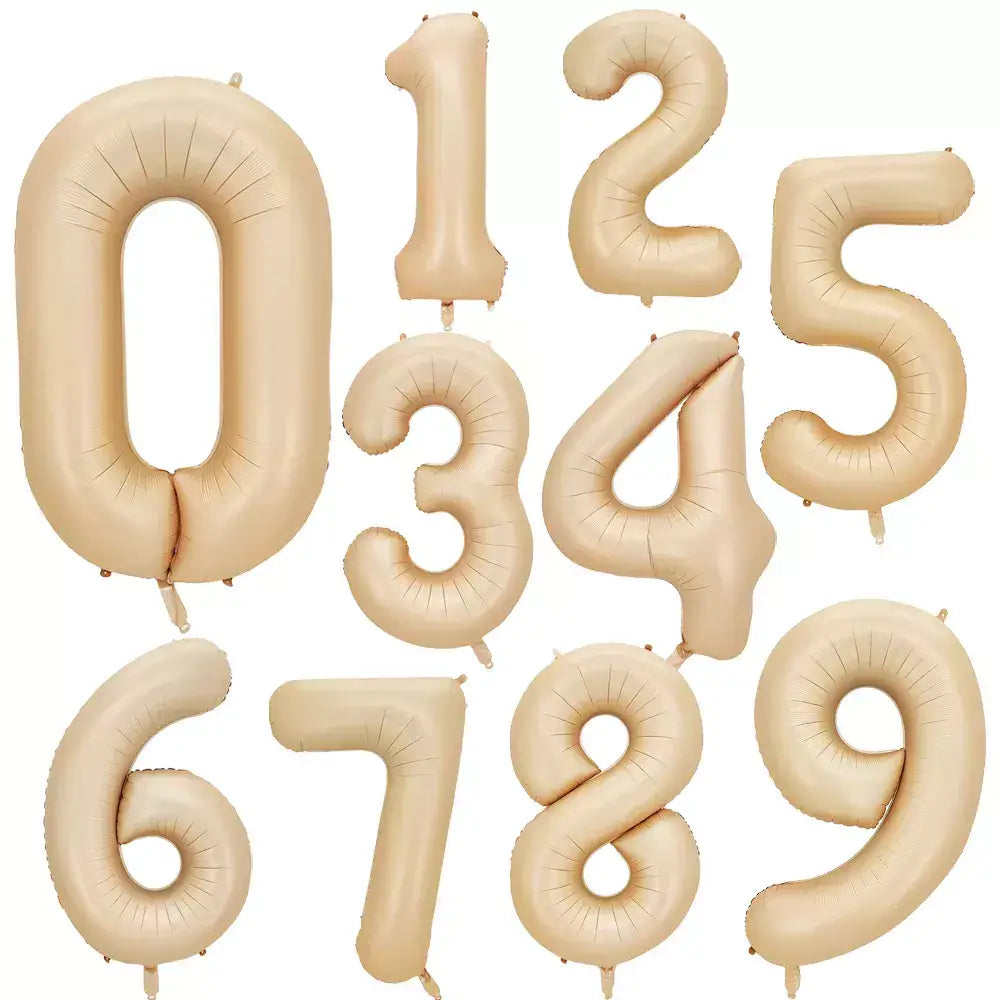 34" Numbers - Beige