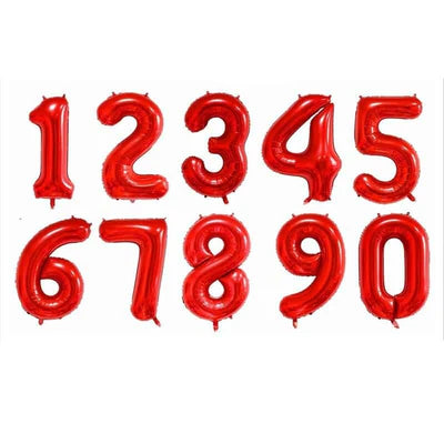 34" Numbers - Red