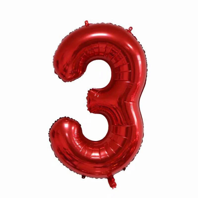 34" Numbers - Red