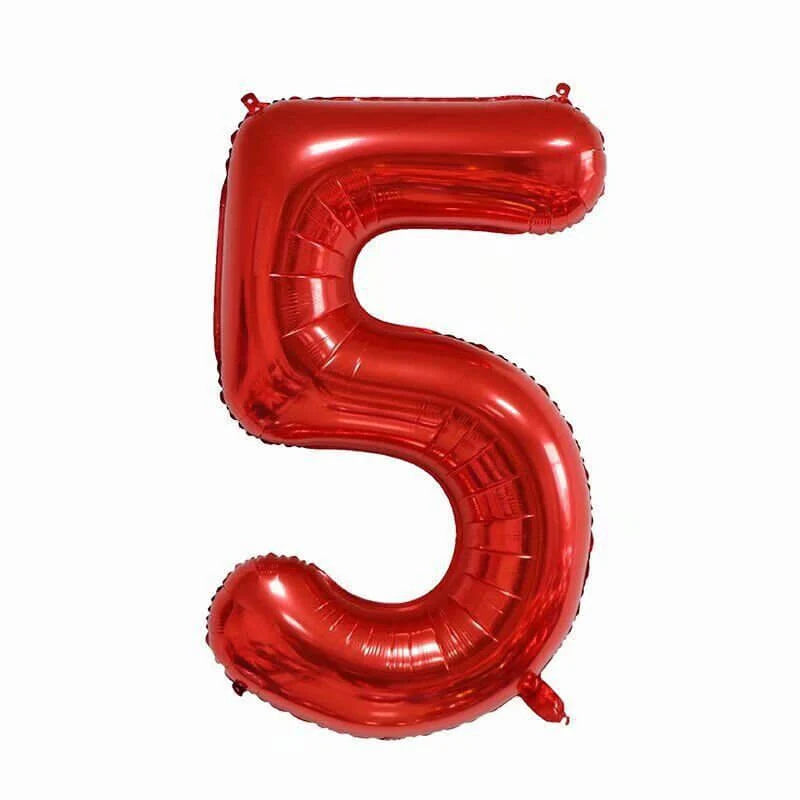 34" Numbers - Red