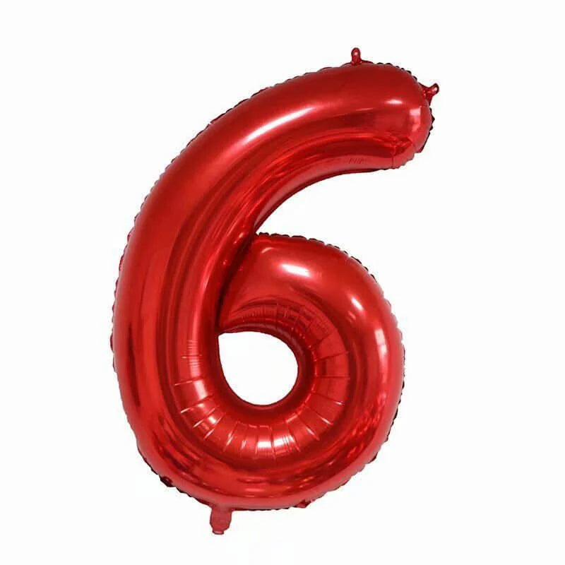 34" Numbers - Red