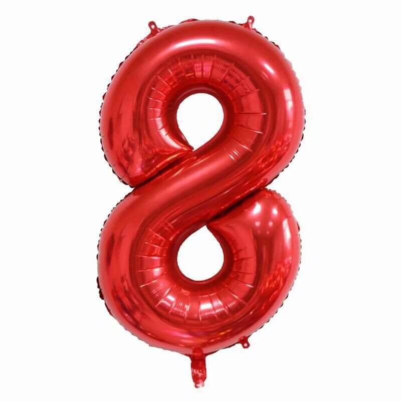 34" Numbers - Red