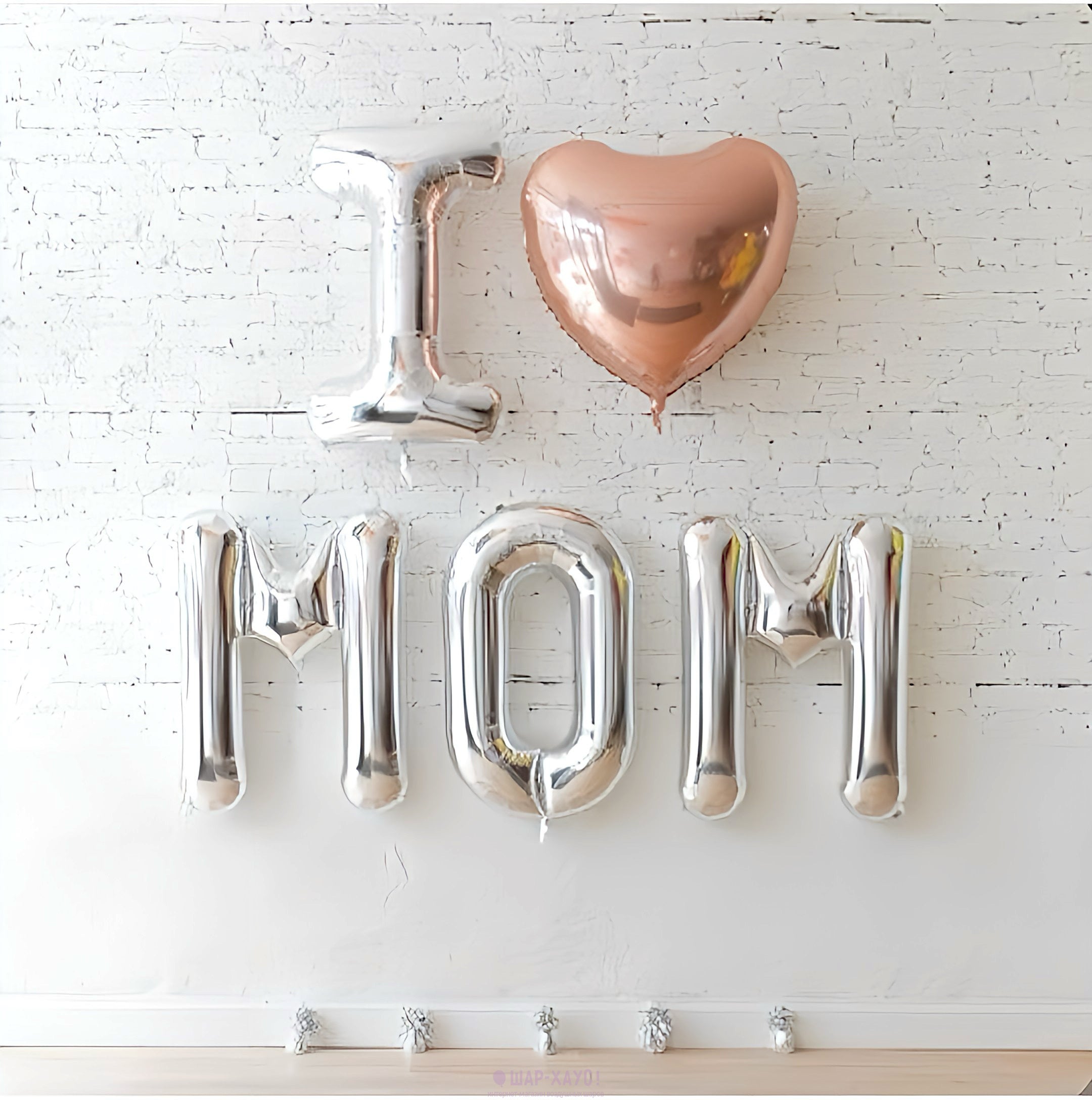 17" I Love MUM Letters Foil Balloons
