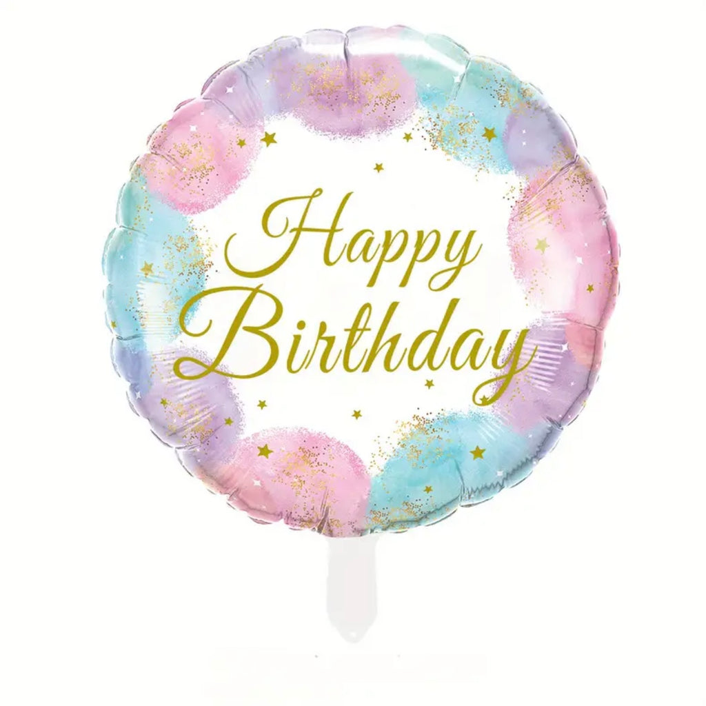 18" Happy Birthday Round Foil Balloon